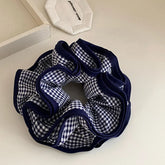 Women Simple Plaid Multi Layer Hair Ties for Girls Elegant Sweet Cute Scrunchies for Ladies Hair Accessories Chinese Supplier