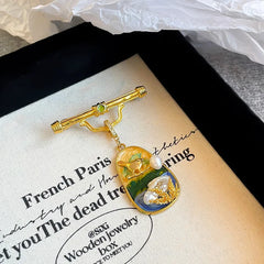 Fashion Trendy Baroque Pearl Hand-Painted Drip Glaze Pendent for Girls Vintage Jewelry for Women Ladies Wholesale China Factory