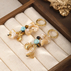 Fashion Conch Shell Drop Earrings for Girls Beach Boho Jewelry for Women Ladies Wholesale Bulk China Manufacturer 18K Gold