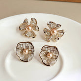 Fashion Vintage Luxury Trendy Imitation Pearl Stud Earrings for Girls Sweet Stylish Fine Jewelry for Women Ladies Accessories