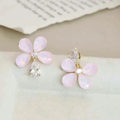Sweet Flowers Floral Elegant Cute Drop Earrings for Girls Trendy Art Deco Designer Jewelry for Women Ladies Accessories Chic
