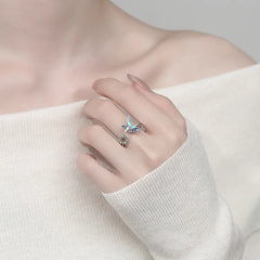 Best Seller Hummingbird Rotating Rings Color Enamel Fashionable Niche Design Iridesy Daisy Exquisite Ring Accessories Wholesale