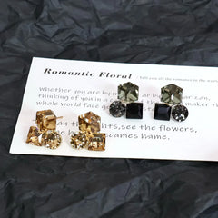 Trendy Stylish Rhinestone Stud Earrings for Girls Luxury Minimalist Jewellry for Women Ladies Accessories Chinese Supplier