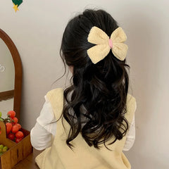 Classic Solid Color Bowknot Hair Clips Minimalistic Fashion Elegant Alligators for Kids Children Hair Accessories in Stock Chic