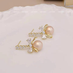 Fashion Sweet Simple Classic Imitation Pearl Drop Earrings for Girls Elegant Art Deco Glamorous Jewelry for Women Accessories