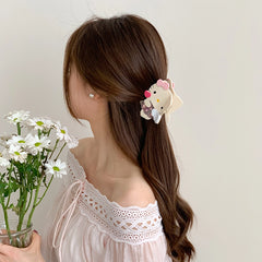 Cute Sweet Kitty Cat Cartoon Wing Hair Claw Clips for Girls Acetate Fashion Chic Hair Clutches for Women Ladies Hair Accessories