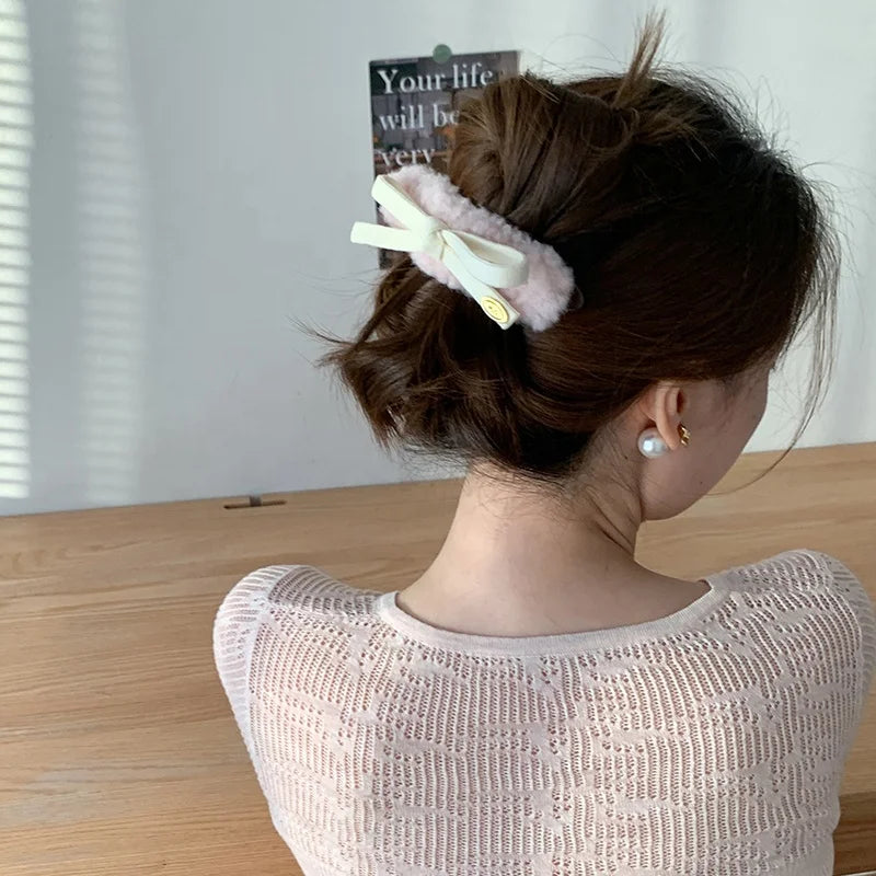 Fashion Trendy Sweet Bowknot Hair Clips for Girls Cute Elegant Graceful Alligators for Women Ladies Hair Accessories in Stock