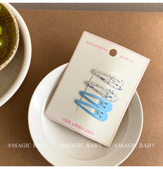 Minimalistic Solid Color Hair Clips for Kids Alloy Snap Hair Accessories for Baby Girls Teens