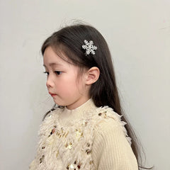 Sweet Glitter Luxurious Hair Clips for Baby Girls Cute Winter Snow Alligators for Kids Children Teens Hair Accessories in Stock