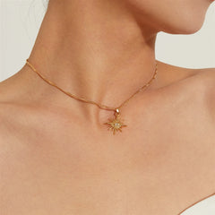 Fashion Simple Sweet Sun Trendy Necklaces for Girls Stylish Elegant Glamorous Jewelry for Women Ladies Accessories Wholesale