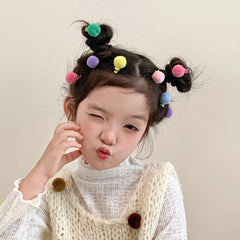 Kids Candy Color High Elastic Small Hair Ties Alligator Clips Fashion Cute Wholesale in Stock Girls Hairpins Scrunchy Accessory