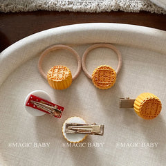 Mid Autumn Festival Traditional Rabbit Hair Clips for Baby Girls Ribbon Mooncake Alligators for Kids Children Hair Accessories