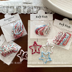 Cute Sweet Polka Dot Fashion Hair Clips for Baby Girls Star Snap Clips for Kids Children Hair Accessories Chic Kawaii in Stock