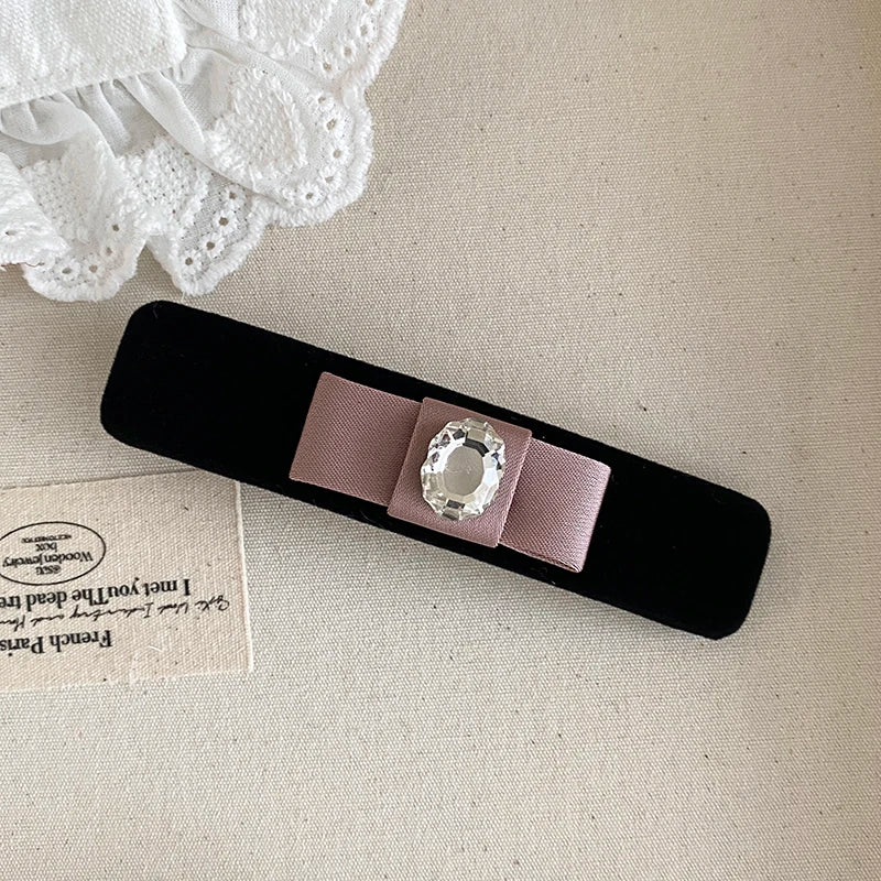 Fashion Simple Elegant Hair Clips for Girls French Style Graceful Glitter Bowknot Barrettes for Women Ladies Hair Accessories