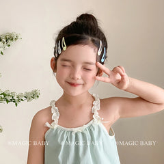 Minimalistic Solid Color Hair Clips for Kids Alloy Snap Hair Accessories for Baby Girls Teens