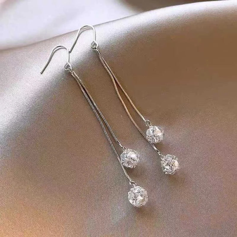 Fashion Star Sweet Elegant Tassel Drop Earrings for Girls Trendy Stylish Dainty Glamorous Jewelry for Women Ladies Accessories
