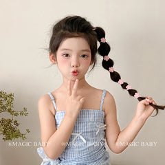 Simple Minimalistic Pink Solid Color Scrunchies for Baby Girls Cute Sweet Fashion Hair Ties for Kids Hair Accessories in Stock