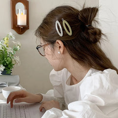 Chic Simple Solid Color Hair Clips for Women & Girls Elegant Glitter Hair Accessories Made of Acetate for Parties