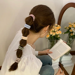 Elegant Minimalistic Solid Color Scrunchies High Elastic Hair Ties for Girls and Women Simple Fashion Hair Accessories