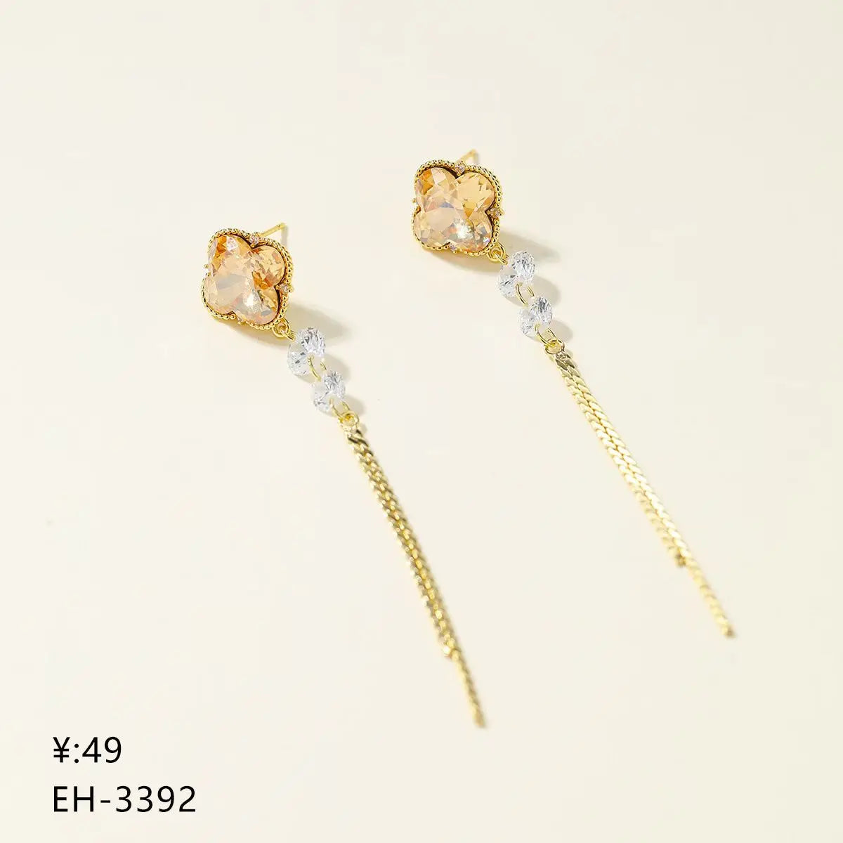 Fashion Luxury Tassel Dainty Drop Earrings for Girls Elegant Charms Art Deco Jewelry for Women Lady Accessories Chinese Supplier