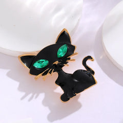 Fashion Trendy Cat Puppy Cartoon Animals Brooches for Girls Sweet Stylish Pins Jewelry for Women Ladies Accessories Wholesale
