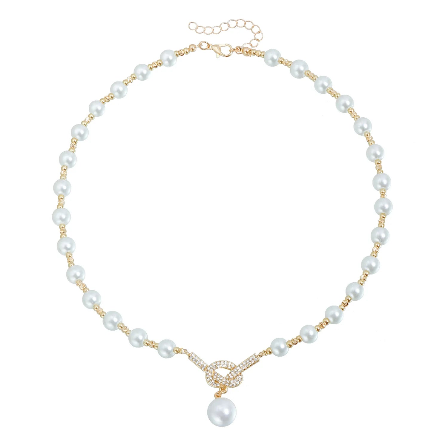 Fashion Elegant Imitation Pearl Sweet Necklaces for Girls Trendy Glamorous Jewelry for Women Ladies Accessories Chinese Supplier