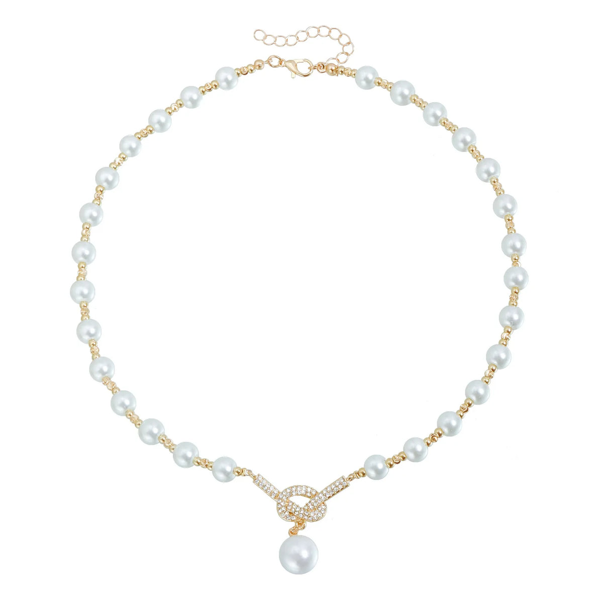 Fashion Elegant Imitation Pearl Sweet Necklaces for Girls Trendy Glamorous Jewelry for Women Ladies Accessories Chinese Supplier