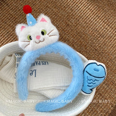 Fashion Cute Animals Cartoon Cat Puppy Head Band for Baby Girls Elegant Kawaii Fish Hair Band for Kids Child Hair Accessories