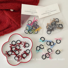 Mini Cute Bowknot Sweet Scrunchies for Baby Girls Fashion Simple Hair Band for Kids Children Hair Accessories in Stock Chic