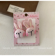 Cute Sweet Animal Bowknot Plaid Scrunchies for Baby Girls Fashion Peppy Hair Ties for Kids Children Hair Accessories in Stock