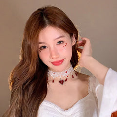 Female Solid Colored Halloween Festival Necklace Celebration Fashion Elegant Bulk Order in Stock Collarbone Necklace Accessories