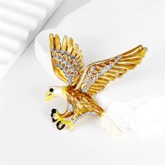 Fashion Animals Eagle Bird Brooches for Girls Stylish Glamorous Trendy Pins Jewelry for Women Ladies Accessories New Design