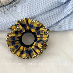 Classic Simple Plaid Scrunchies for Girls Fashion Minimalistic Hair Ties for Women Ladies Hair Accessories in Stock Decoratives