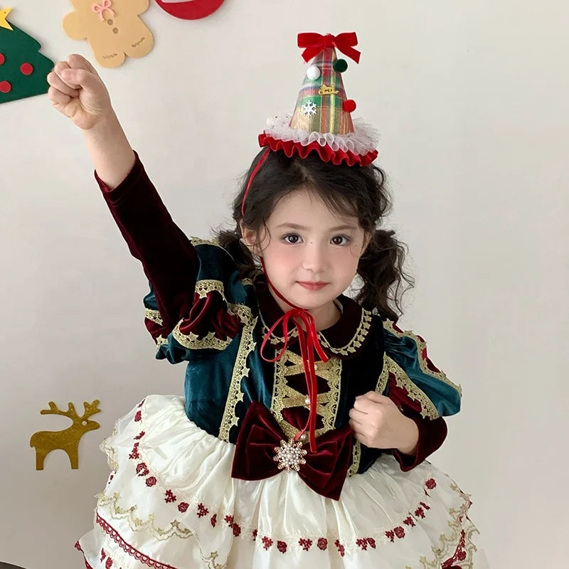 2025 Christmas Bowknot Plaid Glitter Hair Band for Baby Girls Cute Sweet Classic Head Band for Kids Children Hair Accessories