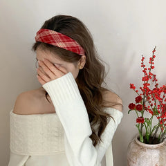 Fashion Trendy Plaid Classic Simple Head Band for Girls Sweet Cute Hair Band for Women Ladies Hair Accessories in Stock Chic