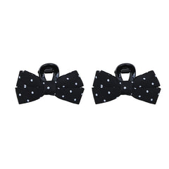 Classic Elegant Bowknot Polka Dot Mini Hair Claw Clips for Baby Girls Graceful Fashion Hair Accessories for Kids Children Teens