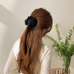 Fashion Solid Color Flower Hair Claw Clips for Girls Elegant Sweet Trendy Haarspange for Women Ladies Hair Accessories Stylish
