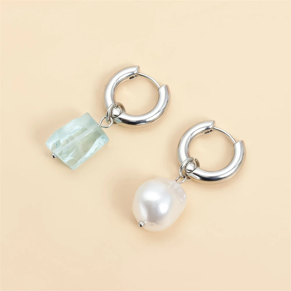 Fashion Sweet Simple Minimalistic Insta Style Drop Earrings for Girls Elegant Graceful Imitation Pearl Jewelry for Women Ladies