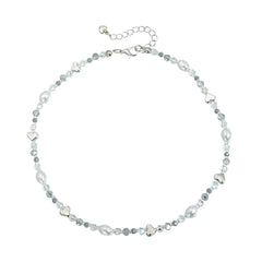 Sweet Fashion Beads Heart Shaped Trendy Necklaces for Girls Stylish Glamorous Jewelry for Women Ladies Accessories Wholesale