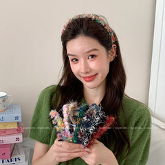 Women's Chic and Elegant Woolen Yarn Comb Headbands Multiple Colors Wholesale Stock Female Daily Hair Accessories