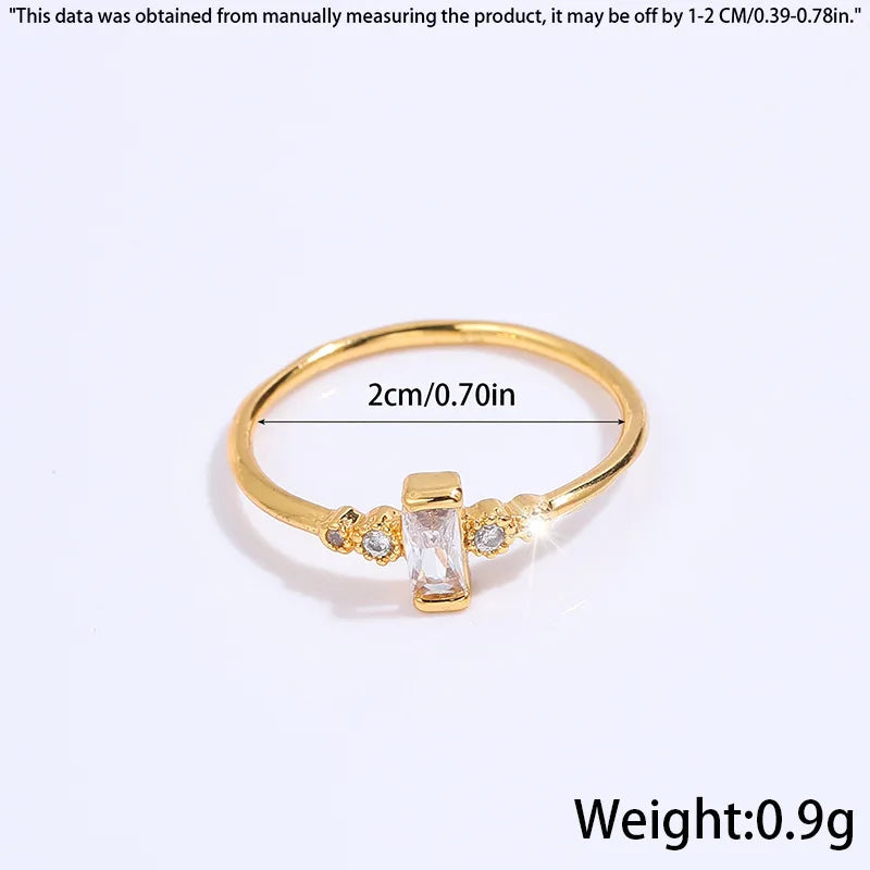 Fashionable Rings Women Simple Wheat Ear Style Gemstone Rings Versatile High-end Stainless Steel Jewelry Accessories Wholesale