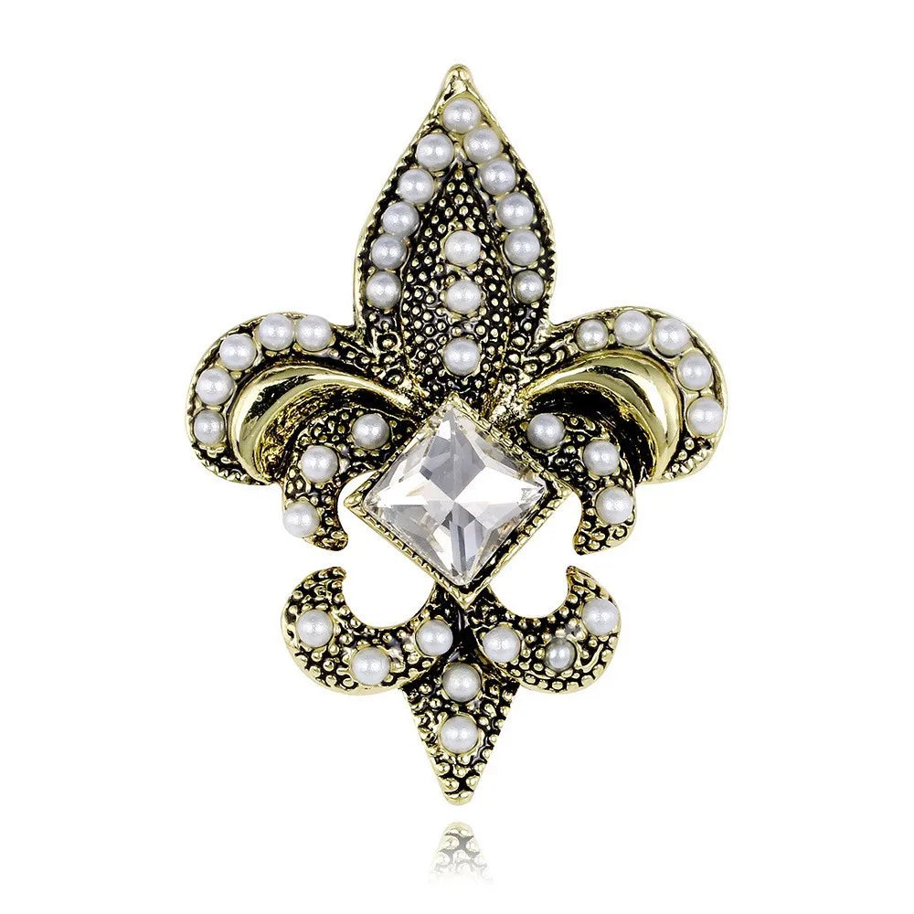 Fashion Imitation Pearl Elegant Vintage Brooches for Girls Sweet Retro Pins Jewelry for Women Ladies Accessories Wholesale
