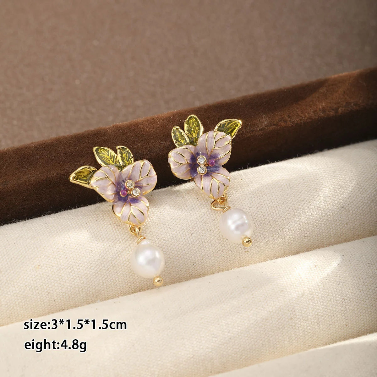 Fashion Flower Pearl Elegant French Style Drop Earrings for Girls Sweet Jewelry for Women Ladies Wholesale China Manufacturer
