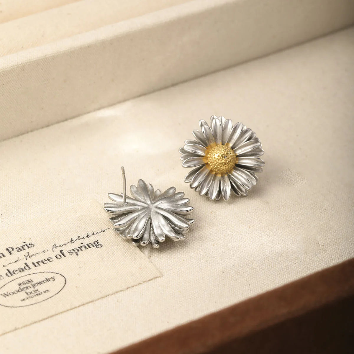 Fashion Copper Flower Chrysanthemum Stud Earrings for Girls Sweet Elegant Jewelry for Women Ladies Wholesale China Supplier