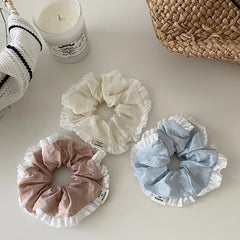 Fashion Elegant Solid Color Scrunchies for Girls Trendy Graceful Minimalistic Hair Ties for Women Ladies Hair Accessories
