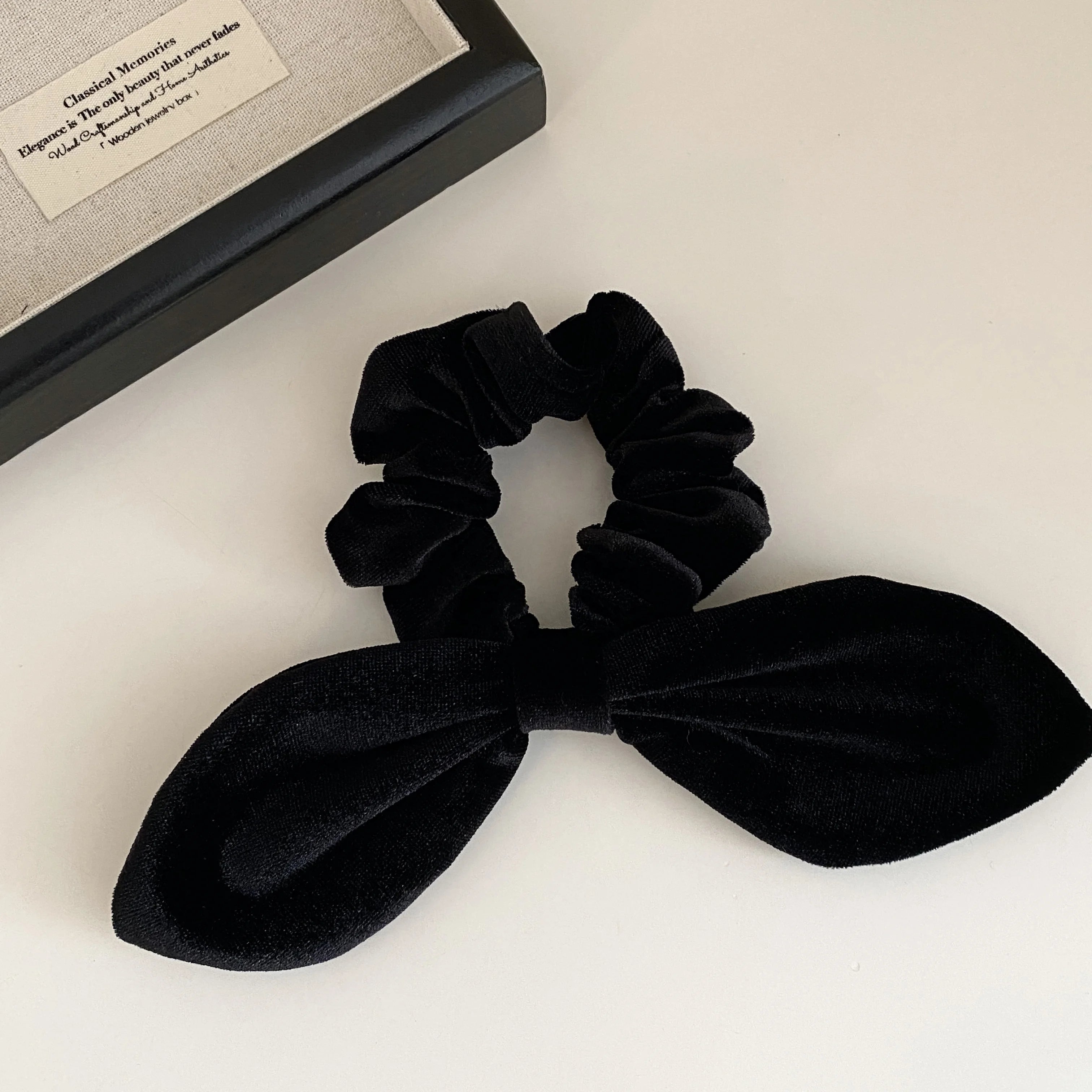 Sweet Simple Fashion Elegant Bowknot Scunchies for Girls Trendy Graceful Hair Ties for Women Ladies Accessories in Stock Chic