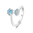 The opening is adjustable. / Silver