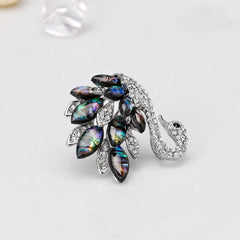 Fashion Glitter Rhinestone Sparking Swan Brooches for Girls Sweet Animals Elegant Pins Jewelry for Women Ladies Accessories