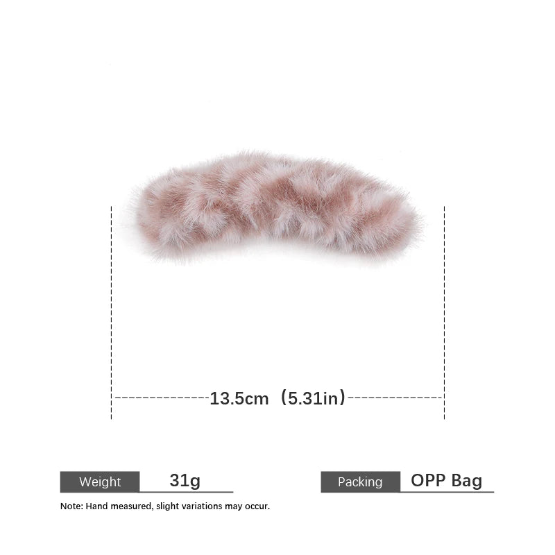 Fashion Leopard Fluffy Hair Clips for Girls Sweet Elegant Trendy Banana Clips for Women Ladies Hair Accessories Chinese Supplier