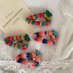 Fashion Cute Sweet Cherry Hair Clips for Baby Girls Elegant Kawaii Plush Snap Clips for Kids Children Hair Accessories in Stock